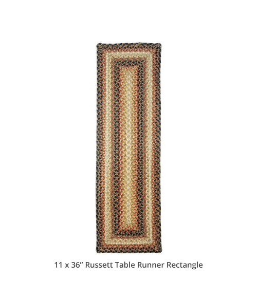 Homespice Decor Jute Braided Accessories Russett Beige 572042 11 in. X 36 in. Rect Rug