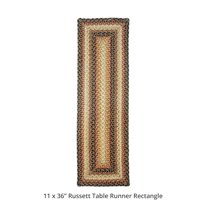 Homespice Decor Jute Braided Accessories Russett Beige 572042 11 in. X 36 in. Rect Rug