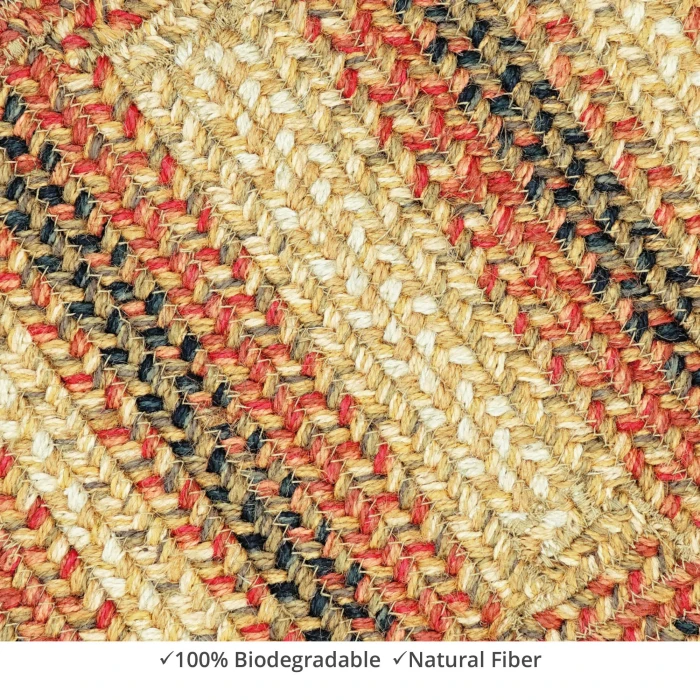 Homespice Decor Jute Braided Accessories Russett Beige 572042 11 in. X 36 in. Rect Rug