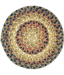 Homespice Decor Jute Braided Accessories Russett Beige 240017PS 8 in. Set of 3 Round Rug