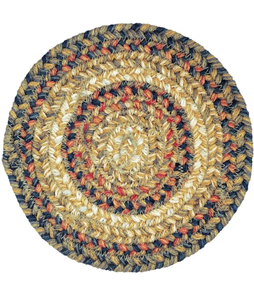 Homespice Decor Jute Braided Accessories Russett Beige 240017PS 8 in. Set of 3 Round Rug