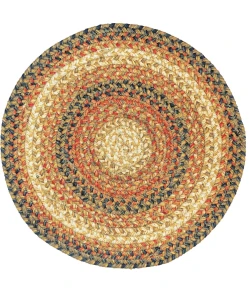 Homespice Decor Jute Braided Accessories Russett Beige 240035PS 15 in. Set of 2 Round Rug