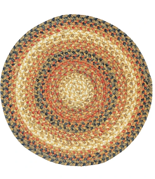Homespice Decor Jute Braided Accessories Russett Beige 240165PS 15 in. Set of 6 Round Rug