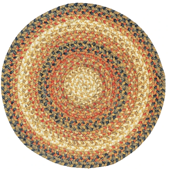 Homespice Decor Jute Braided Accessories Russett Beige 240165PS 15 in. Set of 6 Round Rug