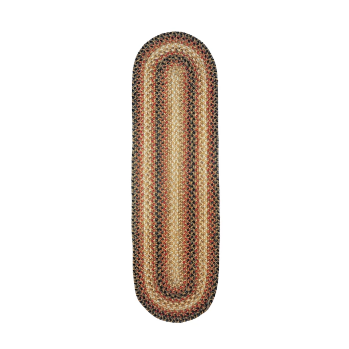 Homespice Decor Jute Braided Accessories Russett Beige 571045 11 in. X 36 in. Oval Rug