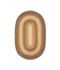 Homespice Decor Jute Braided Russett Beige 501042 20 in. X 30 in. Oval Rug