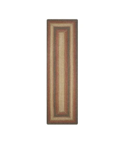 Homespice Decor Jute Braided Russett Beige 519047 22 in. X 72 in. Rect Rug