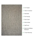 Homespice Decor Ultra Durable Braided Slate Light Grey 315564 6 ft. X 9 ft. Rect Rug