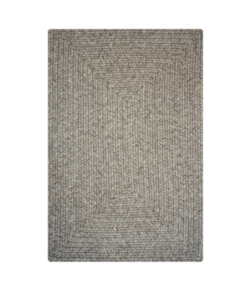 Homespice Decor Ultra Durable Braided Slate Light Grey 314567 5 ft. X 8 ft. Rect Rug