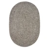 Homespice Decor Ultra Durable Braided Slate Light Grey 321565 20 in. X 30 in. Oval Rug