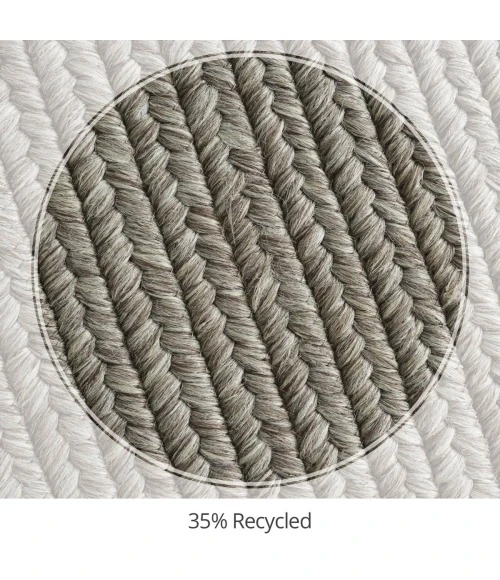 Homespice Decor Ultra Durable Braided Slate Light Grey 315564 6 ft. X 9 ft. Rect Rug