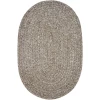 Homespice Decor Ultra Durable Braided Slate Light Grey 304568 5 ft. X 8 ft. Oval Rug