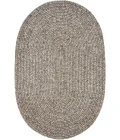 Homespice Decor Ultra Durable Braided Slate Light Grey 306562 8 ft. X 10 ft. Oval Rug