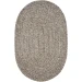 Homespice Decor Ultra Durable Braided Slate Light Grey 305565 6 ft. X 9 ft. Oval Rug