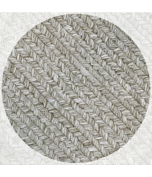 Homespice Decor Ultra Durable Braided Slate Light Grey 306562 8 ft. X 10 ft. Oval Rug