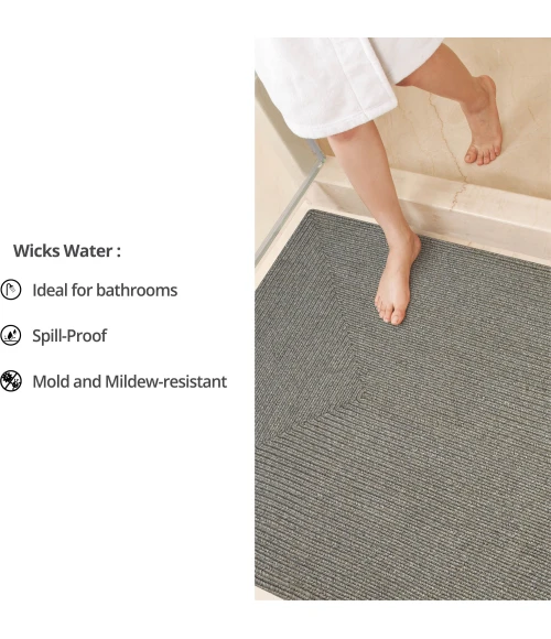 Homespice Decor Ultra Durable Braided Smoke Grey, Brown 304681 5 ft. X 8 ft. Oval Rug