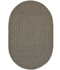 Homespice Decor Ultra Durable Braided Smoke Grey, Brown 321688 20 in. X 30 in. Oval Rug