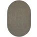Homespice Decor Ultra Durable Braided Smoke Grey, Brown 305688 6 ft. X 9 ft. Oval Rug