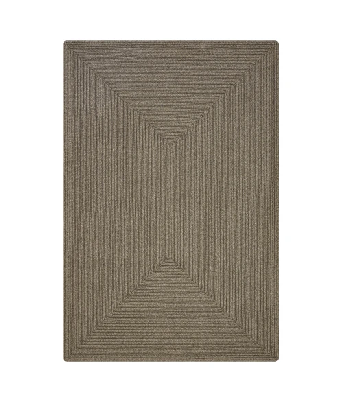 Homespice Decor Ultra Durable Braided Smoke Grey, Brown 322685 20 in. X 30 in. Rect Rug