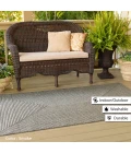 Homespice Decor Ultra Durable Braided Smoke Grey, Brown 322685 20 in. X 30 in. Rect Rug