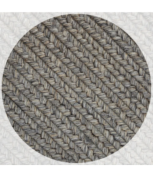 Homespice Decor Ultra Durable Braided Smoke Grey, Brown 322685 20 in. X 30 in. Rect Rug