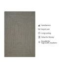 Homespice Decor Ultra Durable Braided Smoke Grey, Brown 322685 20 in. X 30 in. Rect Rug