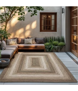 Homespice Decor Ultra Durable Braided Rug Brown Wildwood 10in. x 10in. Rect. Rug