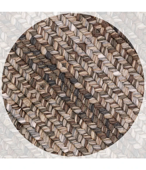 Homespice Decor Ultra Durable Braided Wildwood Brown 306623 8 ft. X 10 ft. Oval Rug