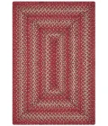 Homespice Decor Jute Braided Rug Red & Beige Apple Pie 10in. x 10in. Rect. Rug