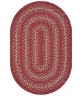 Homespice Decor Jute Braided Apple Pie Red 502674 27 in. X 45 in. Oval Rug