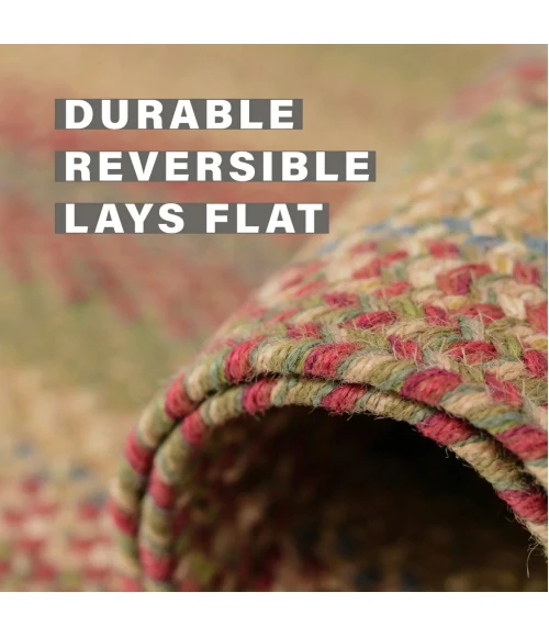 Homespice Decor Jute Braided Rug Multicolor Azalea 2ft. x 3ft. Rect. Rug