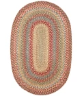 Homespice Decor Jute Braided Azalea Multi 503145 4 ft. X 6 ft. Oval Rug