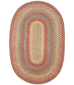 Homespice Decor Jute Braided Azalea Multi 501141 20 in. X 30 in. Oval Rug