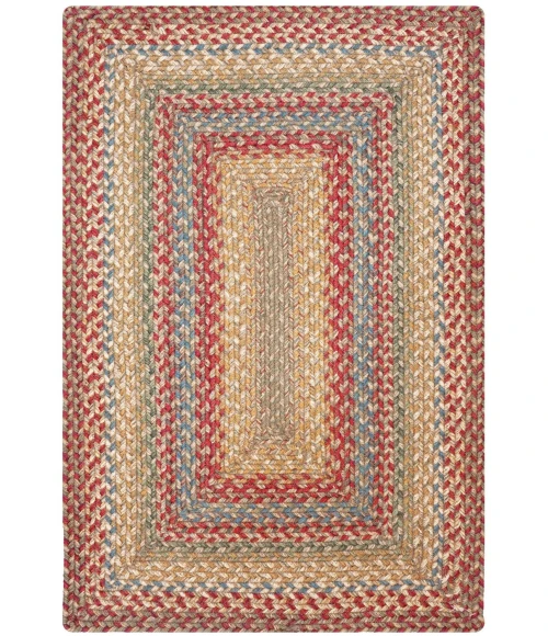 Homespice Decor Jute Braided Rug Multicolor Azalea 10in. x 10in. Rect. Rug