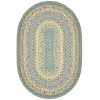 Homespice Decor Cotton Braided Baja Blue 400284 27 in. X 45 in. Oval Rug