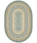 Homespice Decor Cotton Braided Baja Blue 403285 4 ft. X 6 ft. Oval Rug