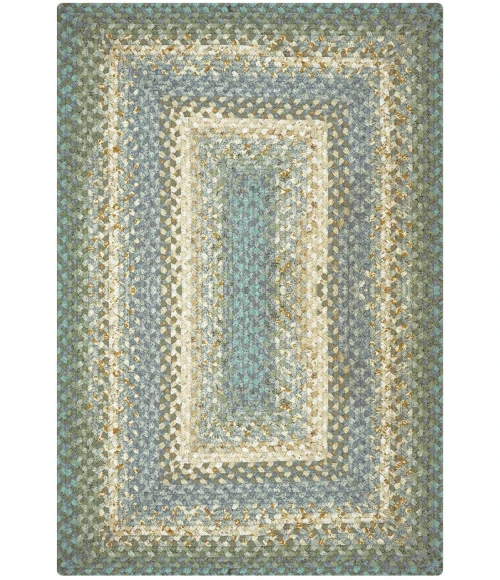 Homespice Decor Cotton Braided Rug Blue Baja Blue 10in. x 10in. Rect. Rug