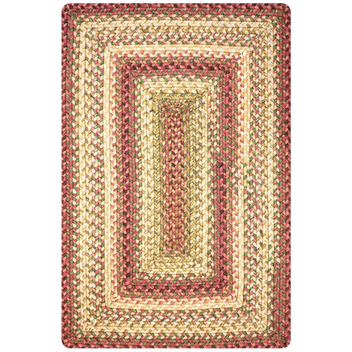 Homespice Decor Ultra Durable Braided Barcelona Red 322159 20 in. X 30 in. Rect Rug
