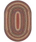 Homespice Decor Cotton Braided Biscotti Brown 403247 4 ft. X 6 ft. Oval Rug