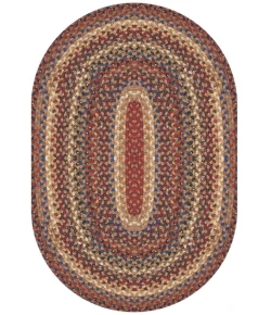 Homespice Decor Cotton Braided Biscotti Brown 404244 5 ft. X 8 ft. Oval Rug