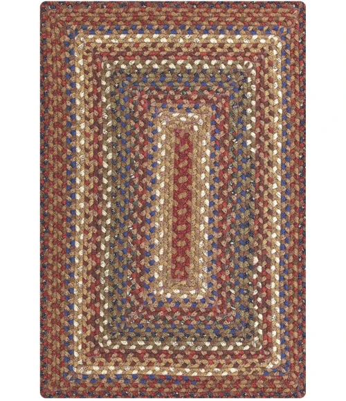 Homespice Decor Cotton Braided Rug Brown Biscotti 10in. x 10in. Rect. Rug