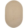 Homespice Decor Ultra Durable Braided Biscuit Tan 304674 5 ft. X 8 ft. Oval Rug