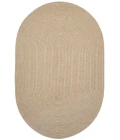 Homespice Decor Ultra Durable Braided Biscuit Tan 305671 6 ft. X 9 ft. Oval Rug