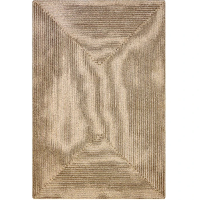 Homespice Decor Ultra Durable Braided Rug Brown Biscuit 10in. x 10in. Rect. Rug