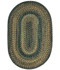 Homespice Decor Ultra Durable Braided Black Forest Black 305022 6 ft. X 9 ft. Oval Rug