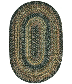 Homespice Decor Ultra Durable Braided Black Forest Black 305022 6 ft. X 9 ft. Oval Rug