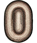 Homespice Decor Ultra Durable Braided Black Mist Black 304087 5 ft. X 8 ft. Oval Rug