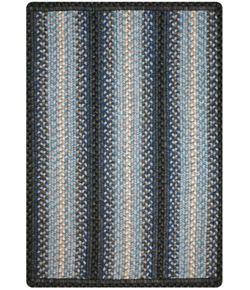 Homespice Decor Ultra Durable Korean Backing Rug Blue Blue Oasis 17.3 x 47in. Rect. Rug