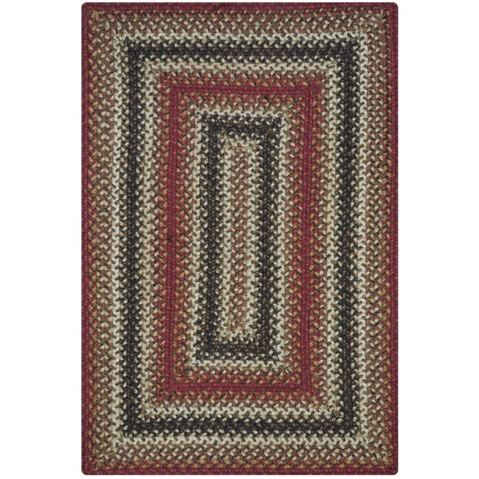 Homespice Decor Jute Braided Chester Red 519719 22 in. X 72 in. Rect Rug