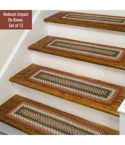 Homespice Decor Jute Braided Accessories Chester Red 240149PS 8 in. X 28 in. Set of 13 Rect Rug